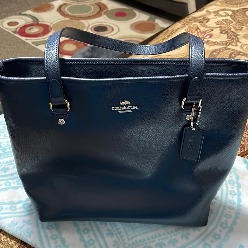 Coach Navy Blue Tote